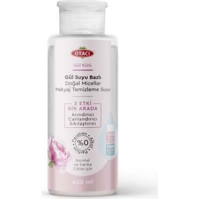 Otacı Gül Kürü Gül Suyu Bazlı Doğal Micellar Makyaj Temizleme Suyu 400 ml - Otacı
