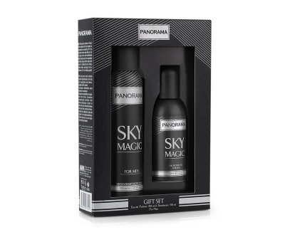 Panorama Sky Magic Erkek Parfüm ve Deodorant Seti (100 ml Edt + 150 ml Spray Deodorant) - Panaroma