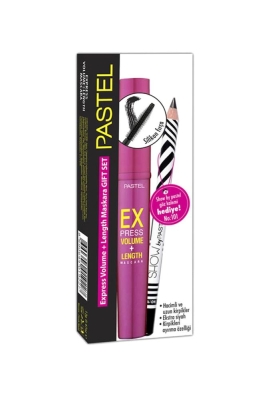 Pastel Express Volume & Length Maskara (Göz Kalemi Hediyeli ) 8690644019227 - Pastel