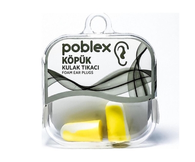 Poblex İpli Köpük Kulak Tıkacı - Kulak Koruyucu Tıpası - Poblex