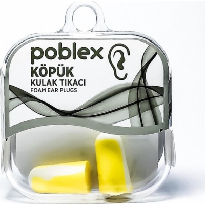 Poblex Köpük Kulak Tıkacı 1 Çift (2 Adet) Kutulu - Poblex