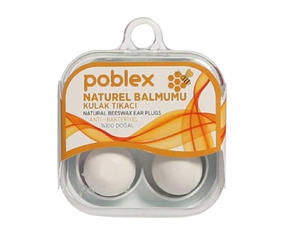 Poblex Naturel Balmumu Kulak Tıkacı - Kulak Koruyucu Tıpası 2'li - Poblex