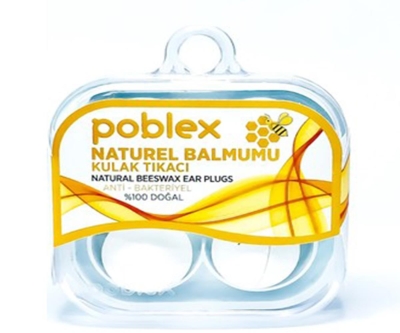 Poblex Naturel Balmumu Kulak Tıkacı - Kulak Koruyucu Tıpası 4'lü - Poblex