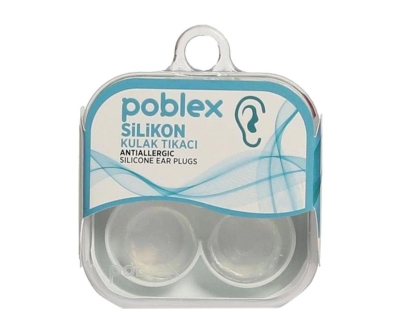 Poblex Silikon Kulak Tıkacı - Kulak Koruyucu Tıpası Saf Silikon 2'li - Poblex