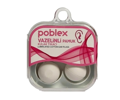 Poblex Vazelinli Pamuk Kulak Tıkacı - Kulak Koruyucu Tıpası 4'lü - Poblex