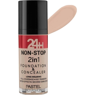 Profashion 24H Non-Stop 2in1 Fondöten ve Kapatıcı 602 Light Porcelain - Pastel
