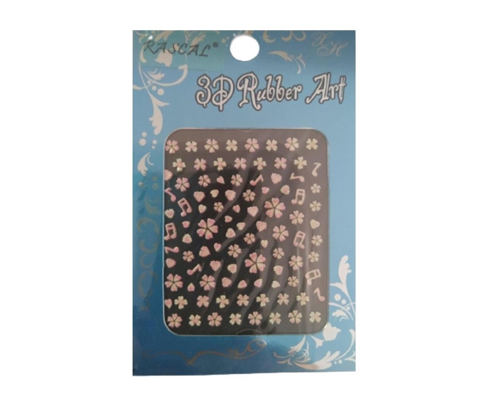 Rascal 3D Rubber Art Tırnak Sticker - 1
