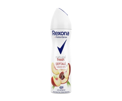 Rexona Motionsense Kadın Sprey Deodorant Natural Fresh Şeftalı + Limon Otu Tozu 150 ml - Rexona