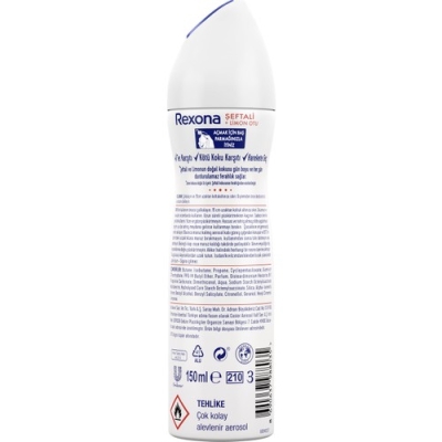 Rexona Motionsense Kadın Sprey Deodorant Natural Fresh Şeftalı + Limon Otu Tozu 150 ml - 6