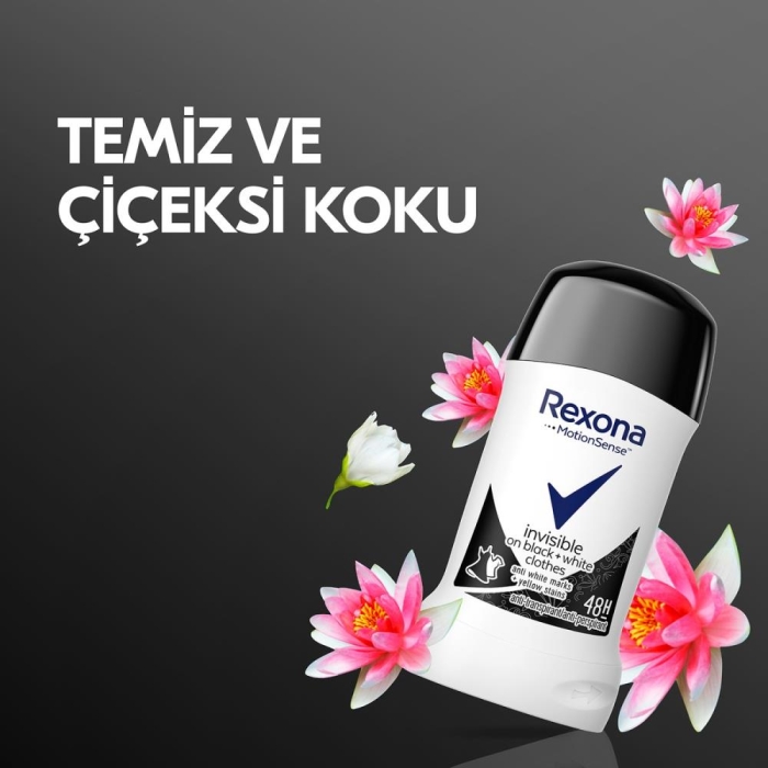 Rexona MotionSense Kadın Stick Deodorant Invisible On Black + White Clothes 40 ml - 4