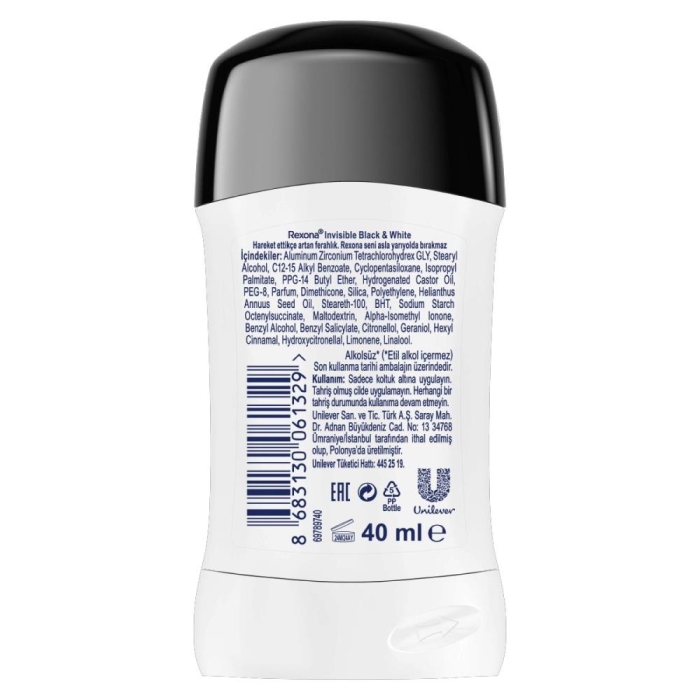 Rexona MotionSense Kadın Stick Deodorant Invisible On Black + White Clothes 40 ml - 7
