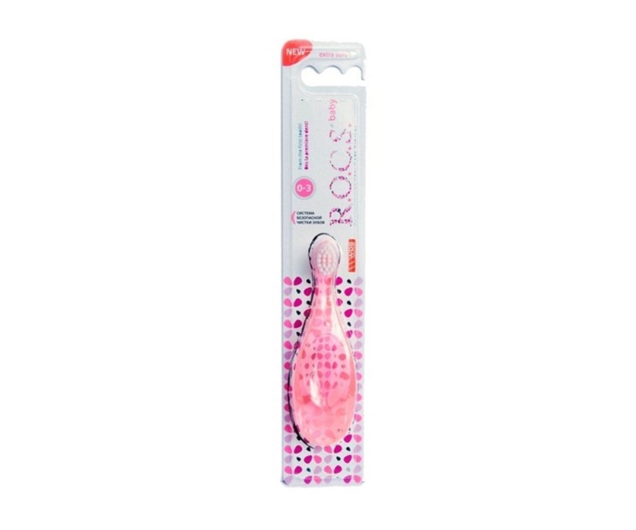 Rocs Baby Extra Soft - Bebekler İçin Diş Fırçası Pembe 0-3 Ay - 1