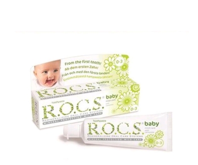 Rocs Baby Papatya Özlü Diş Macunu (0-3Yaş) - R.O.C.S.
