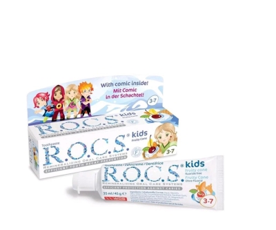 Rocs Kids Floridsiz Meyve Külahı Diş Macunu (-7 Yaş) - R.O.C.S.
