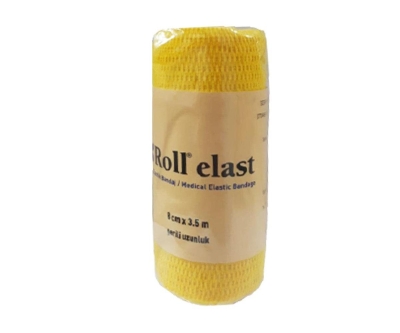 Roll Elast Elastik Bandaj 8 Cm x 3.5 Cm - Sarı - Kurtsan Medikal