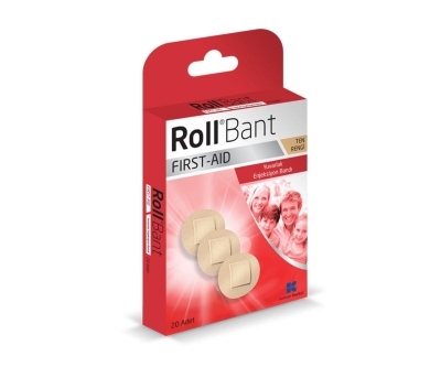 Rollbant Firstaid Yuvarlak Enjeksiyon Yara Bandı 20 Adet - Kurtsan Medikal