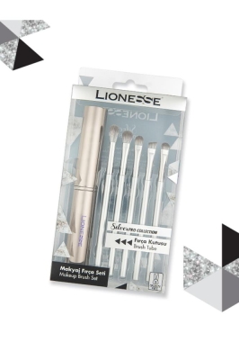 Silver Pro Collection 5'li Göz Makyaj Fırça Seti 5142 - Saklama & Taşıma Kutusu İle - Lionesse