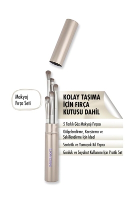Silver Pro Collection 5'li Göz Makyaj Fırça Seti 5142 - Saklama & Taşıma Kutusu İle - 2