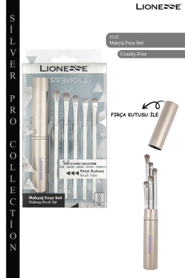 Silver Pro Collection 5'li Göz Makyaj Fırça Seti 5142 - Saklama & Taşıma Kutusu İle - 3