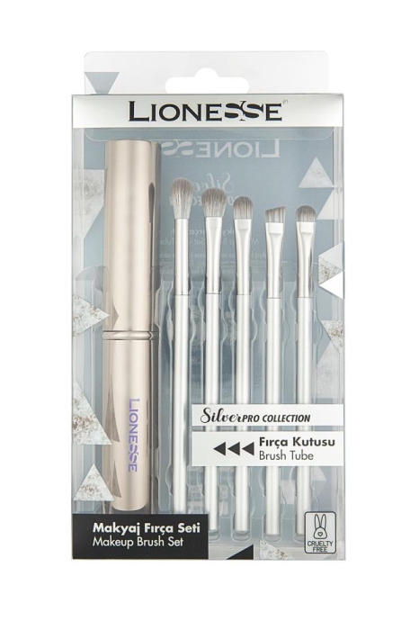 Silver Pro Collection 5'li Göz Makyaj Fırça Seti 5142 - Saklama & Taşıma Kutusu İle - 6