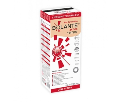 Solante Acnes Tinted Losyon SPF 50+ 150 Ml - Solante