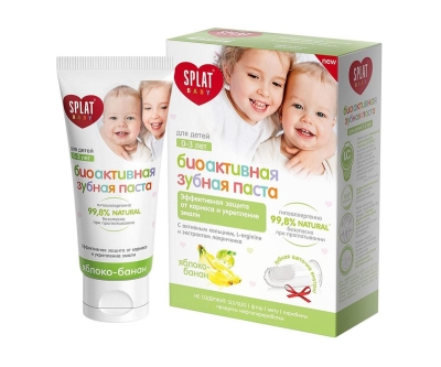 Splat Baby Apple+Banana 0-3 Yaş Diş Macunu+Fırçası - SPLAT