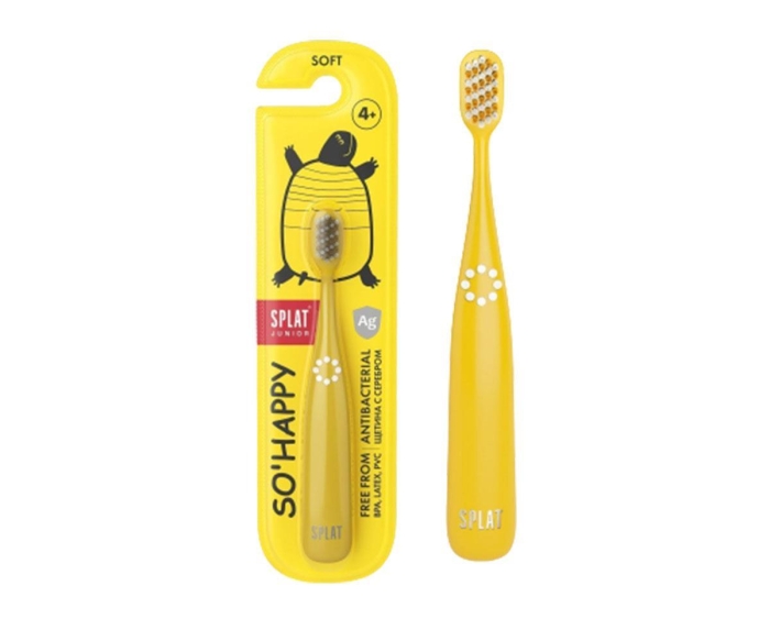 Splat Junior So Happy 4 Yaş + Soft Diş Fırçası Sarı - 1