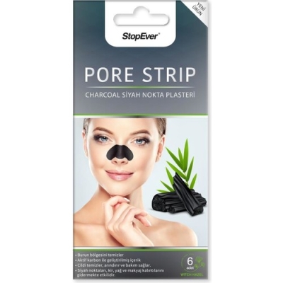 StopEver Charcoal Pore Strip Kömürlü Siyah Nokta Plasteri 6x1 - StopEver