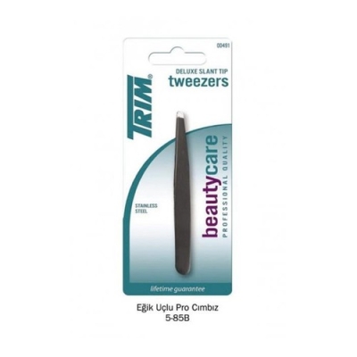 Trim Deluxe Eğik Uçlu Pro Siyah Cımbız 00491 - Trim