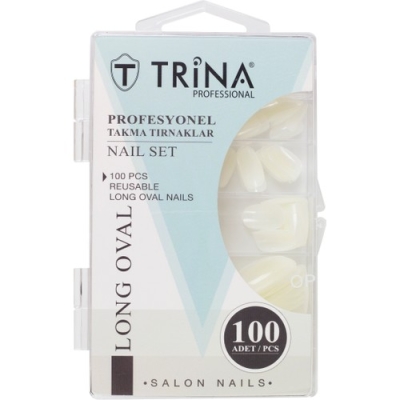 Trina Takma Tırnak 100‘LÜ Kutulu (Long Oval) - 02 - Trina