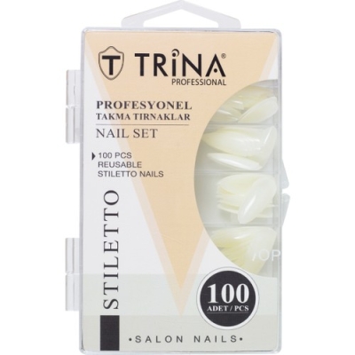 Trina Takma Tırnak 100‘LÜ Kutulu (Stiletto) - 01 - Trina