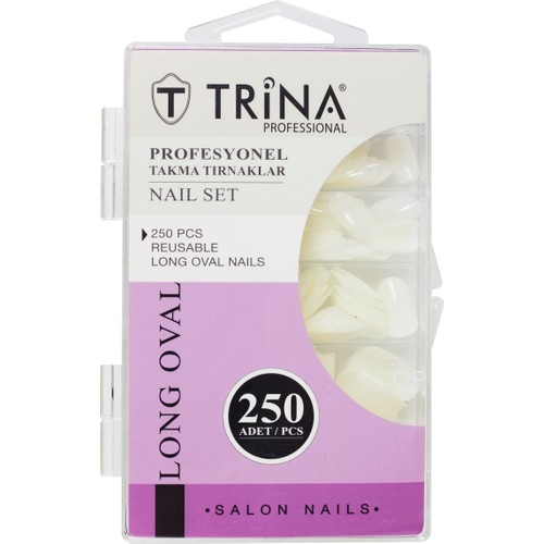 Trina Takma Tırnak 250‘LI Kutulu (Long Oval) - 08 - 1