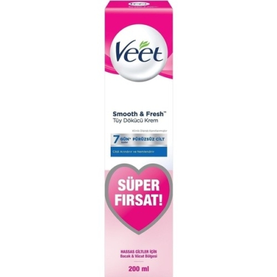 Veet Tüy Dökücü Krem 200 ml Hassas Ciltler Için Bacak ve Vücut Bölgesi - Veet