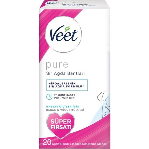 Veet Tüy Dökücü Veet Pure Sir Ağda Bandı 20'li - 1