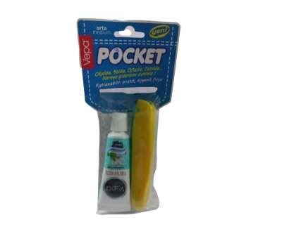 Vepa Pocket Diş Fırçası Macun Hediyeli Sarı Yeşil - Vepa