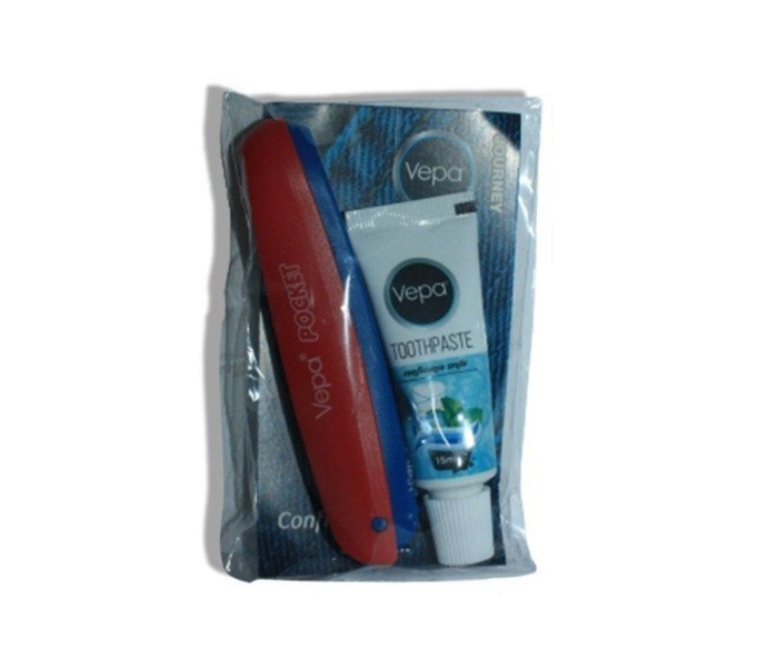 Vepa Pocket Diş Fırçası Macunlu Seyehat Boy Kırmızı - 1
