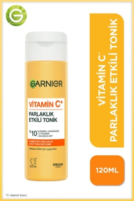 Vitamin C Parlaklık Etkili Canlandırıcı Tonik Gliserin, Niasinamid, Salisilik Asit 120 ML - Garnier