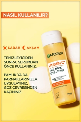 Vitamin C Parlaklık Etkili Canlandırıcı Tonik Gliserin, Niasinamid, Salisilik Asit 120 ML - 3