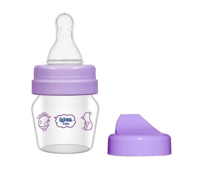 Wee Baby 0-6 Ay Mini Cam Alıştırma Bardağı Seti 30 Ml - Mor - Wee Baby