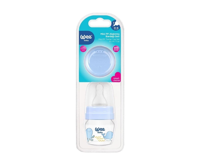 Wee Baby 0-6 Ay Mini Pp Alıştırma Bardağı Seti 30 Ml - Mavi - 2