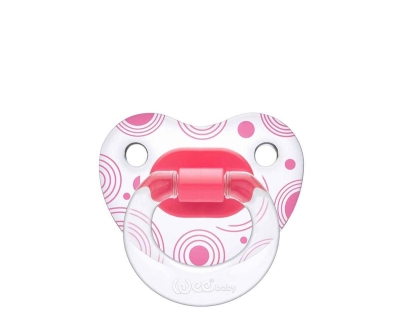 Wee Baby 0-6 Ay Şeffaf Desenli Damaklı Emzik 837 - Wee Baby