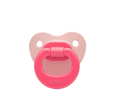 Wee Baby 18+Ay Silikon Damaklı Emzik No:3 - Pembe - Wee Baby