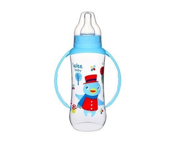 Wee Baby 6-18 Ay Kulplu PP Biberon 270 Ml - Mavi - 1