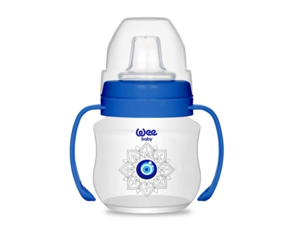 Wee Baby 6+ Ay Akıtmaz Kulplu PP Bardak 125 ml - Nazar Boncuğu - Wee Baby