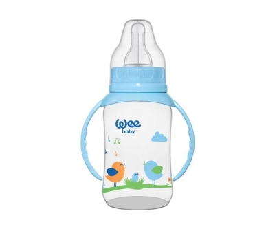 Wee Baby 744 Kulplu PP Biberon 150 ml MAVİ - Wee Baby