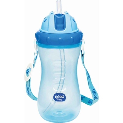 Wee Baby 761 Renkli Pipetli Bardak Mavi - Wee Baby