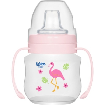Wee Baby Akıtmaz Kulplu Pembe Pp Antikolik Bardak 125 ml - Wee Baby