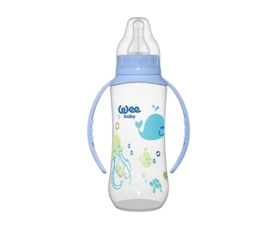 Wee Baby Baby Silikon Kiraz Uçlu Kulplu PP Biberon / 270cc - Wee Baby