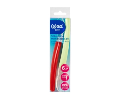 Wee Baby Baby Silikon Uçlu Mama Kaşığı (2'li Paket) - Wee Baby