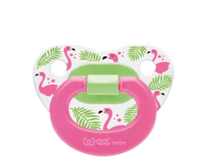 Wee Baby Desenli Damaklı Emzik No:2 6-18AY 834 Pembe - Wee Baby